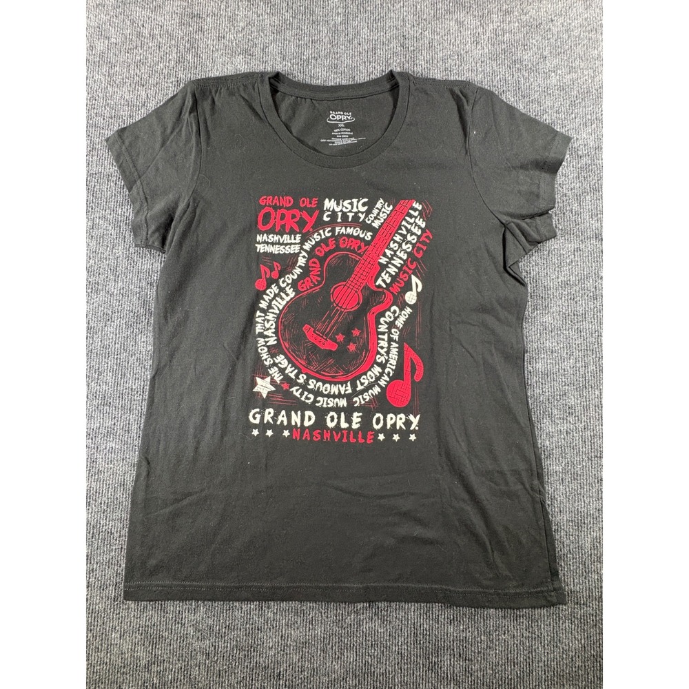 Grand Ole Opry Nashville Music City‎ Graphic T-Shirt Black XXL Cotton 2388